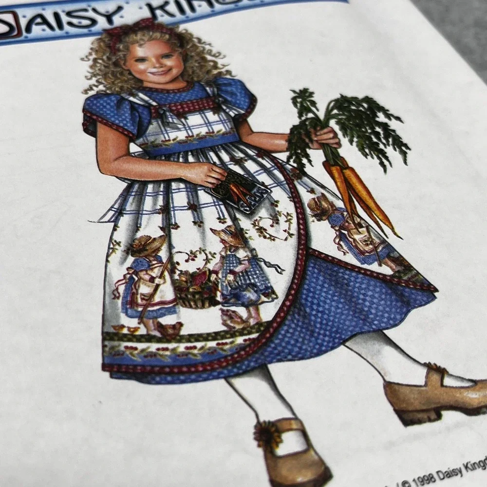 Uncut Simplicity Daisy Kingdom 8551 Girls Dress Pinafore BB 5-8 Sewing Pattern‎